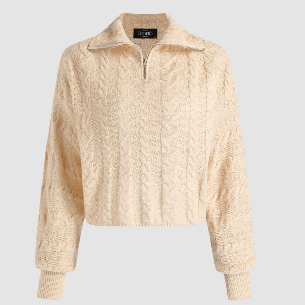 Soft cream cropped sweater